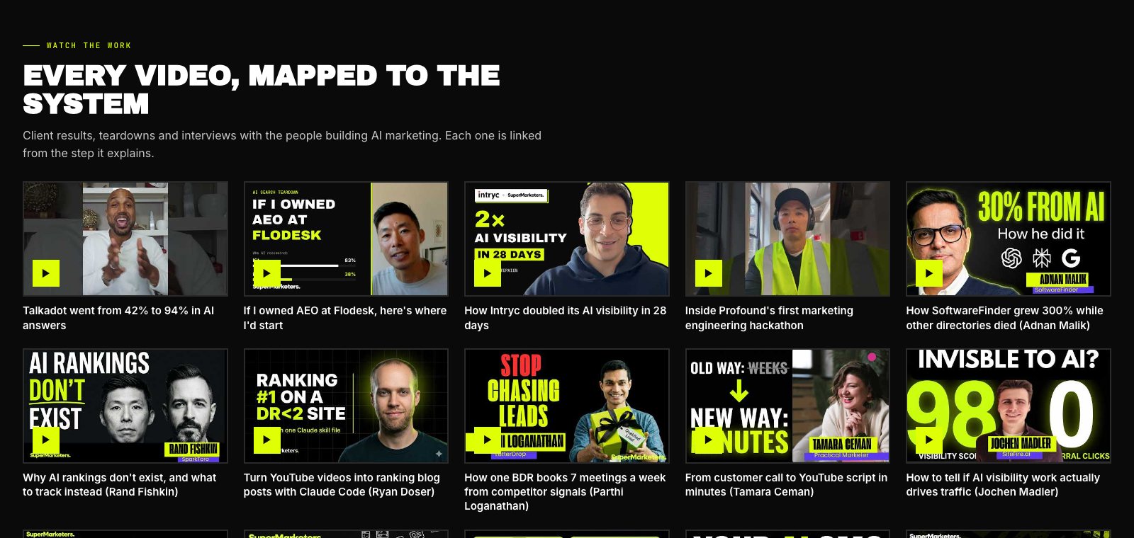 The Every video, mapped to the system section on the /system page