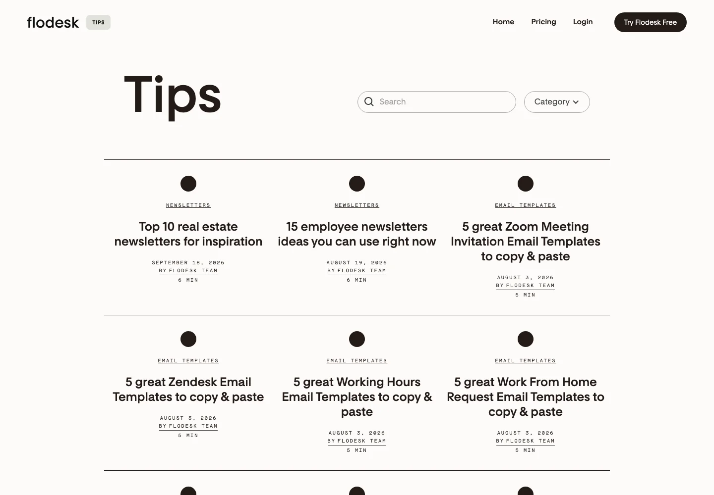 The tips library covers a broad range of email topics. Analytics would be needed to decide what to keep, refresh, merge, or retire.